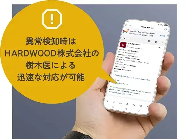 リアルタイム通知で倒木リスクを即時把握